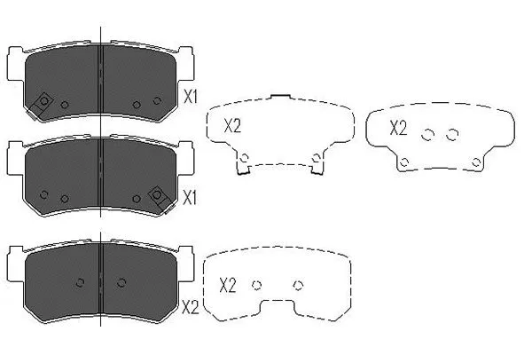 Brake Pad Set, disc brake (KBP-7501)