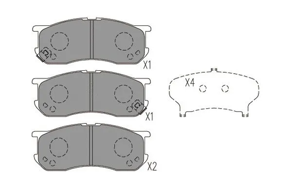 Brake Pad Set, disc brake (KBP-9132)