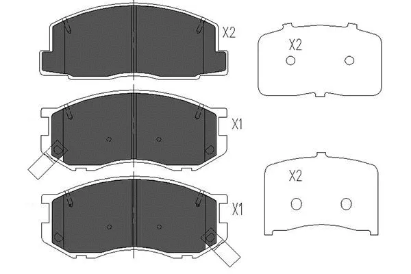 Brake Pad Set, disc brake (KBP-9033)