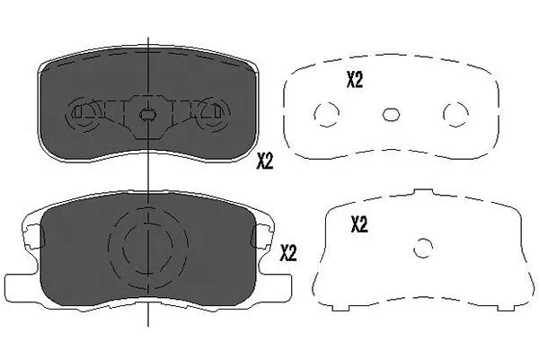 Brake Pad Set, disc brake (KBP-5534)