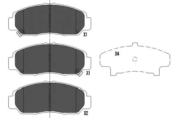 Brake Pad Set, disc brake (KBP-2037)