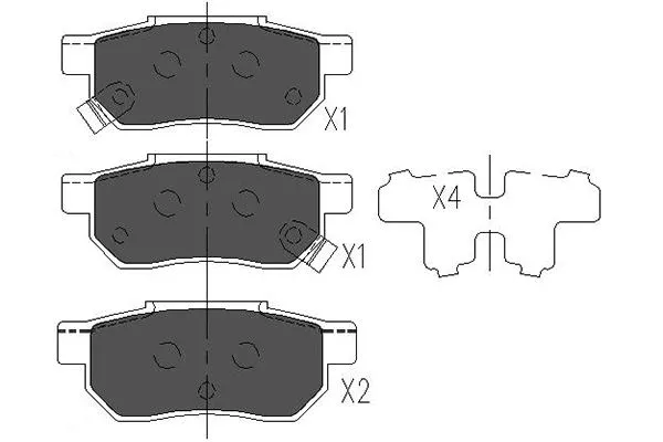 Brake Pad Set, disc brake (KBP-2007)