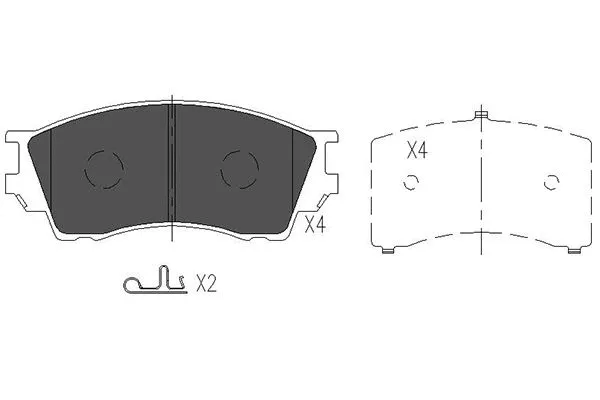 Brake Pad Set, disc brake (KBP-4529)