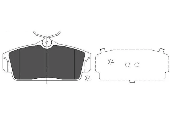 Brake Pad Set, disc brake (KBP-6509)