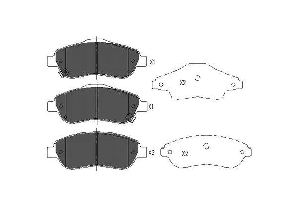 Brake Pad Set, disc brake (KBP-2041)