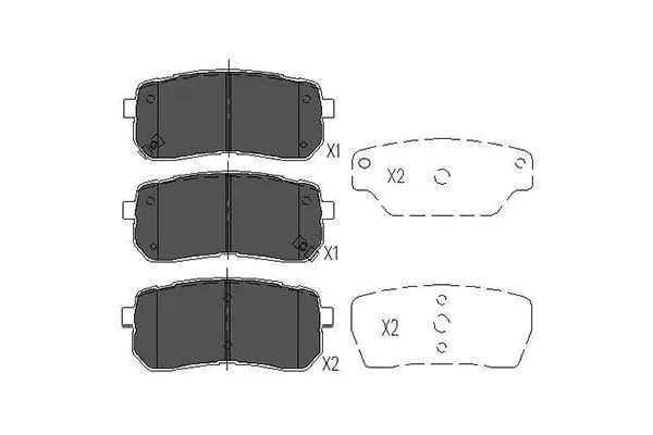 Brake Pad Set, disc brake (KBP-3026)