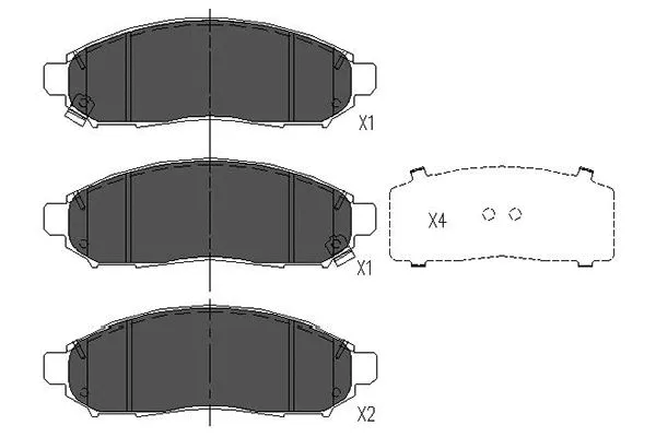 Brake Pad Set, disc brake (KBP-6574)