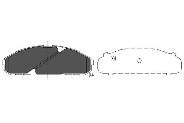 Brake Pad Set, disc brake (KBP-6538)