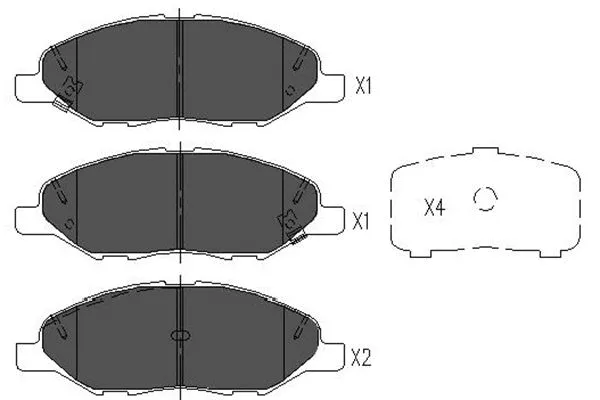 Brake Pad Set, disc brake (KBP-6578)