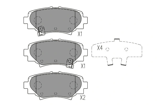 Brake Pad Set, disc brake (KBP-4575)
