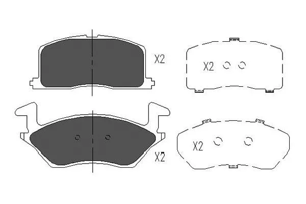 Brake Pad Set, disc brake (KBP-9003)