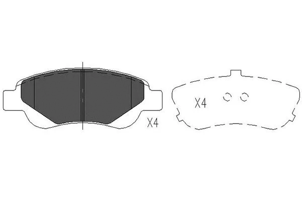 Brake Pad Set, disc brake (KBP-9024)