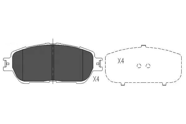 Brake Pad Set, disc brake (KBP-9105)