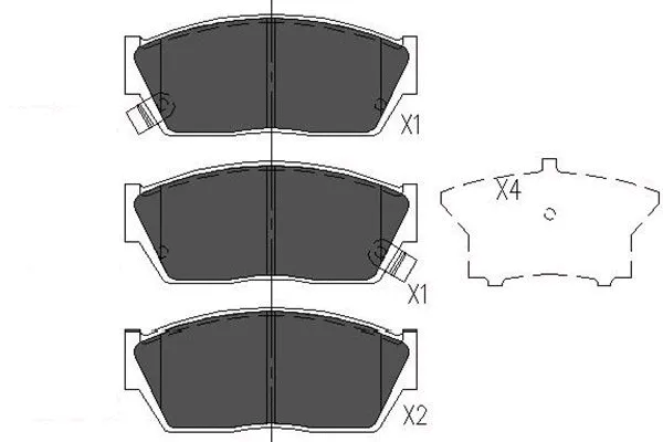 Brake Pad Set, disc brake (KBP-2016)