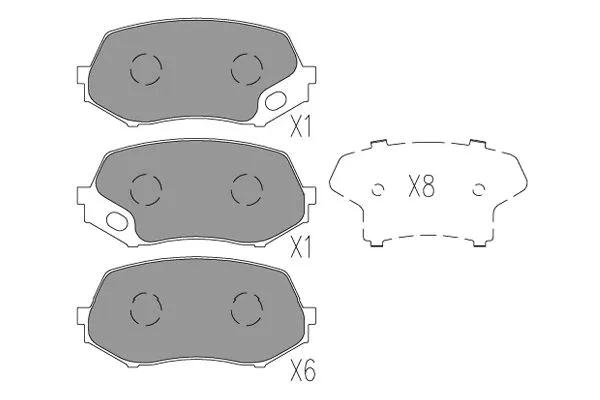 Brake Pad Set, disc brake (KBP-5550)