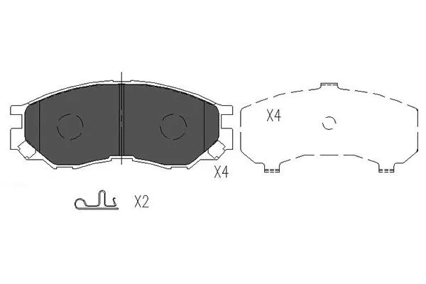 Brake Pad Set, disc brake (KBP-5508)