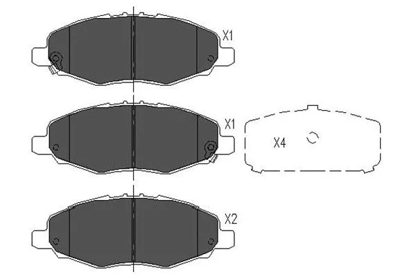 Brake Pad Set, disc brake (KBP-9093)