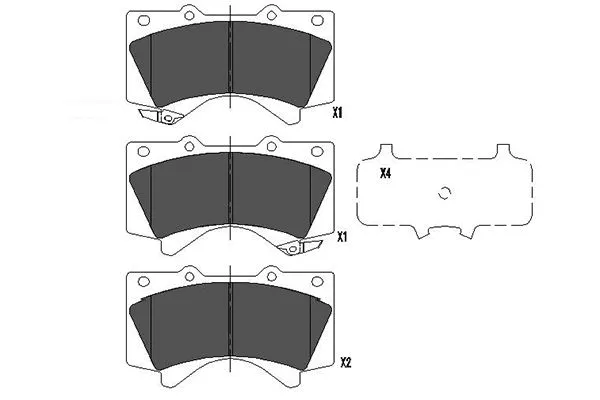 Brake Pad Set, disc brake (KBP-9098)