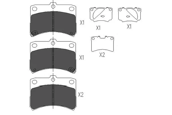 Brake Pad Set, disc brake (KBP-1510)