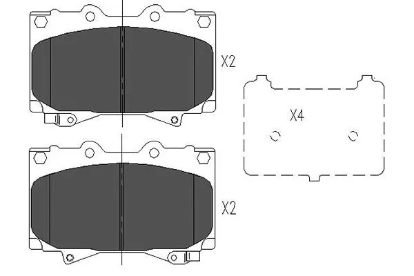 Brake Pad Set, disc brake (KBP-9049)