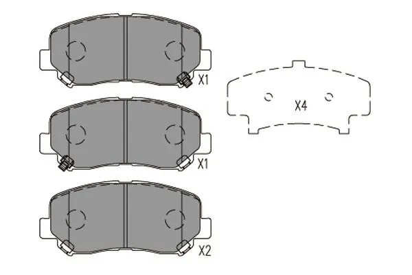 Brake Pad Set, disc brake (KBP-4563)