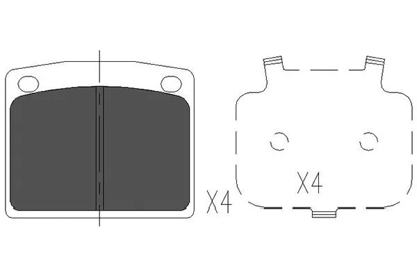 Brake Pad Set, disc brake (KBP-2038)