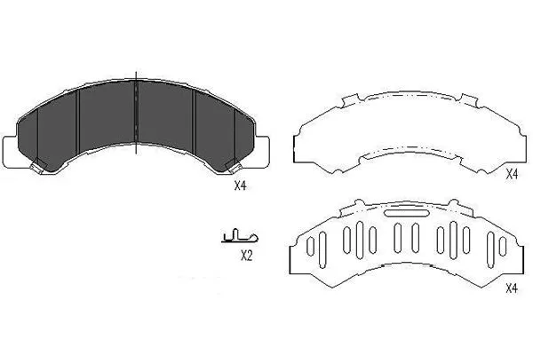 Brake Pad Set, disc brake (KBP-3512)