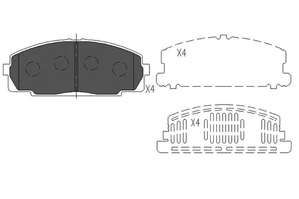 Brake Pad Set, disc brake (KBP-9002)