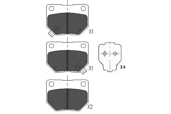 Brake Pad Set, disc brake (KBP-6545)