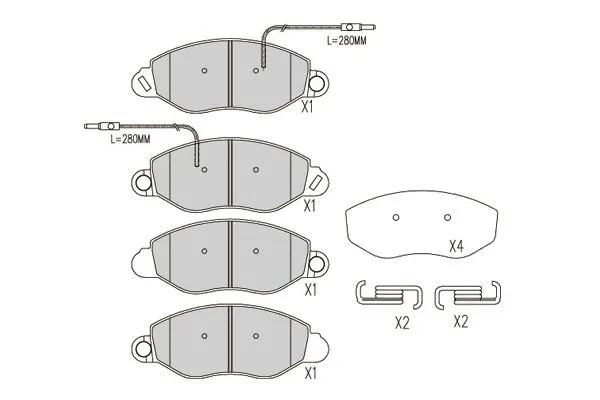 Brake Pad Set, disc brake (BP-6614)