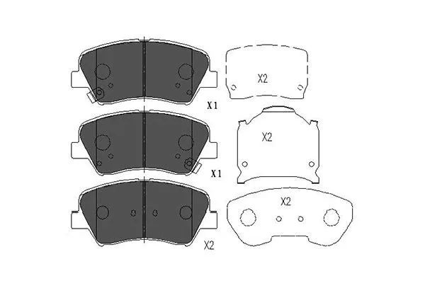 Brake Pad Set, disc brake (KBP-3030)