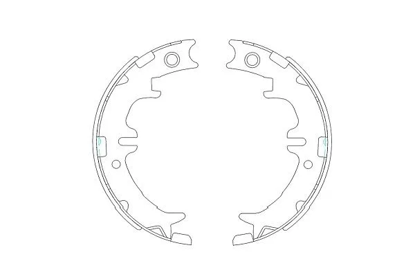 Brake Shoe Set, parking brake (KBS-9910)