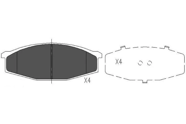 Brake Pad Set, disc brake (KBP-6501)