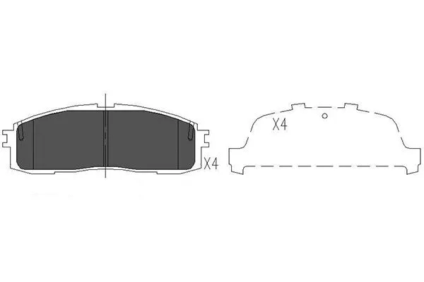 Brake Pad Set, disc brake (KBP-9056)