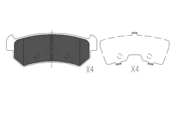Brake Pad Set, disc brake (KBP-1007)