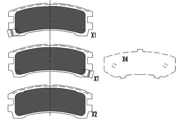 Brake Pad Set, disc brake (KBP-6549)