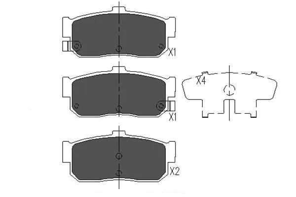 Brake Pad Set, disc brake (KBP-6512)
