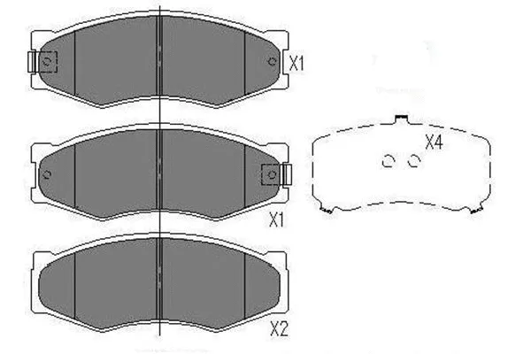 Brake Pad Set, disc brake (KBP-6524)