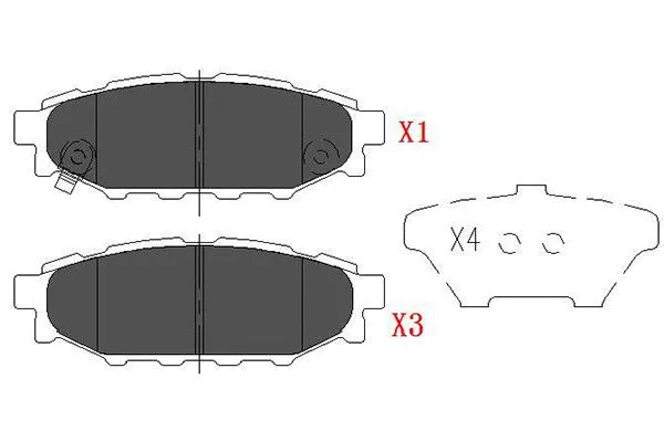 Brake Pad Set, disc brake (KBP-8005)
