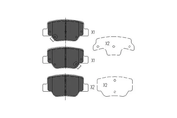 Brake Pad Set, disc brake (KBP-9115)