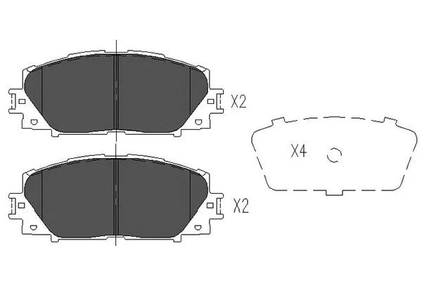 Brake Pad Set, disc brake (KBP-9097)