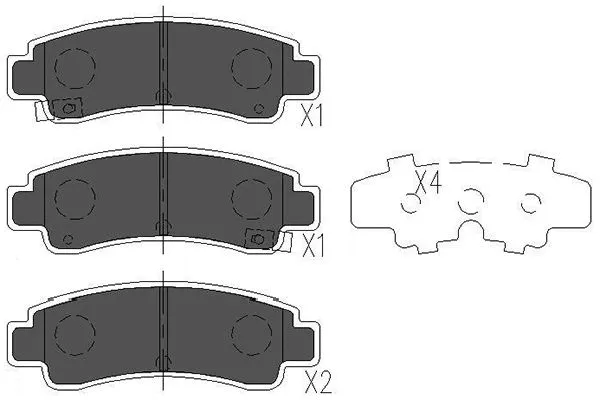 Brake Pad Set, disc brake (KBP-6546)