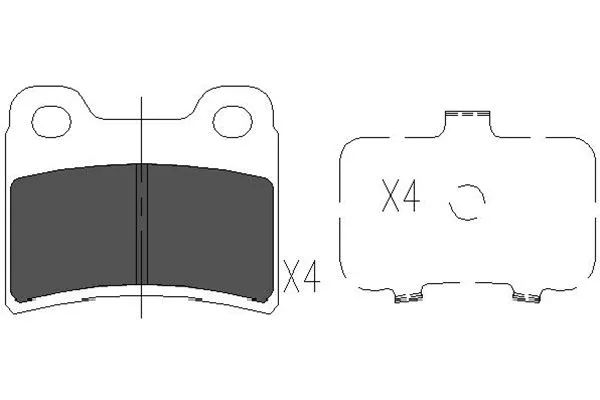 Brake Pad Set, disc brake (KBP-4011)