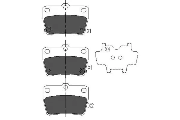 Brake Pad Set, disc brake (KBP-9068)