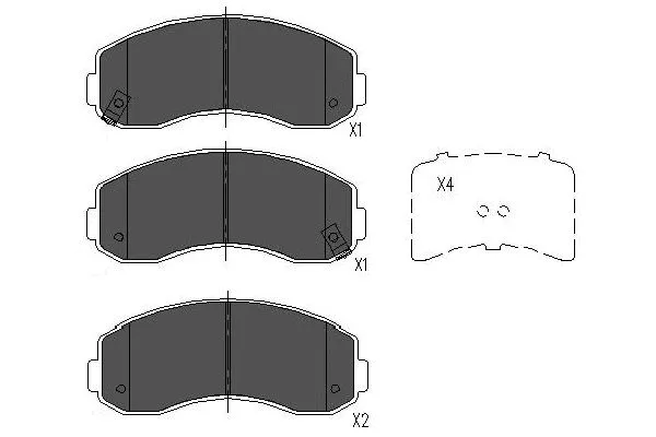 Brake Pad Set, disc brake (KBP-4021)