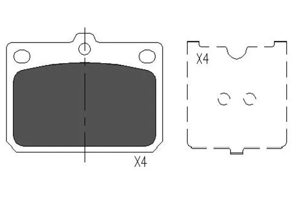 Brake Pad Set, disc brake (KBP-9079)