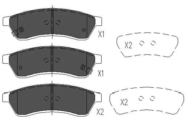 Brake Pad Set, disc brake (KBP-1012)