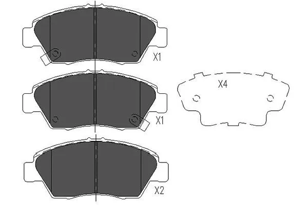 Brake Pad Set, disc brake (KBP-2003)