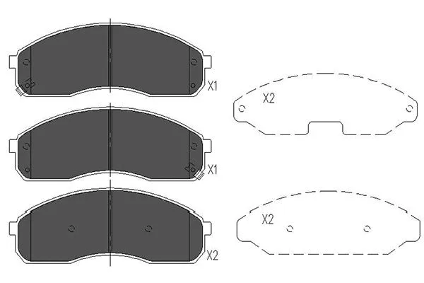 Brake Pad Set, disc brake (KBP-4012)