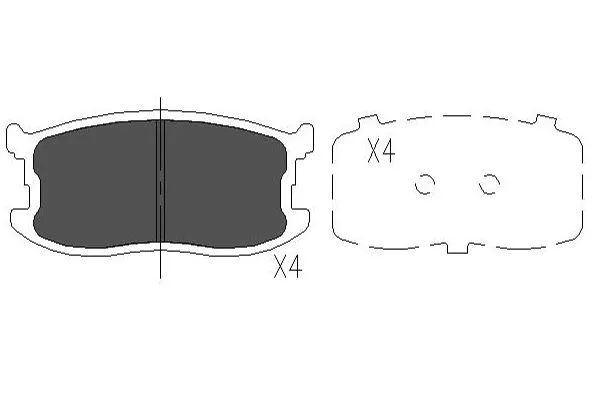 Brake Pad Set, disc brake (KBP-3507)